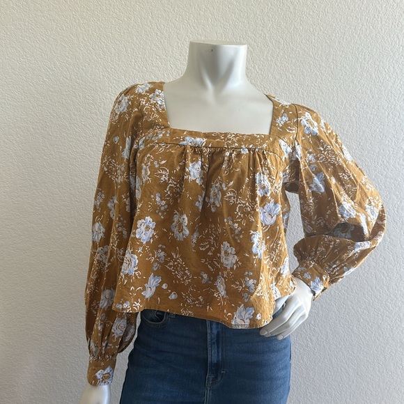 Free People linen blend crop back tie Top - Picture 4 of 9